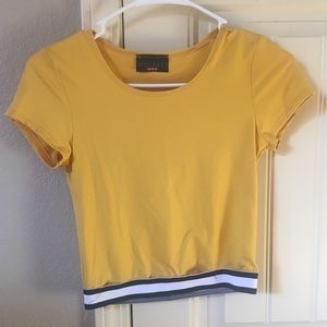 mustard yellow crop top